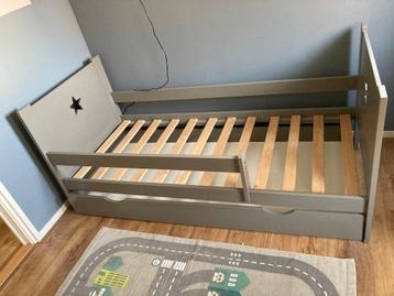 Juniorbed Nuit met lade  - grijs  - 160x70