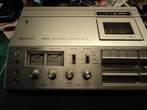Philips  N2536 cassette recorder, Audio, Tv en Foto, Cassettedecks, Enkel, Philips, Tape counter, Ophalen of Verzenden
