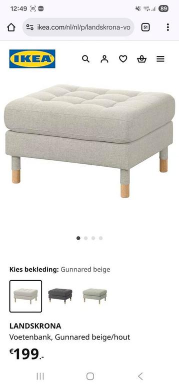 Bank + voetenbank Landskrona Ikea - afbeelding 2 Bank + voetenbank Landskrona Ikea - afbeelding 2