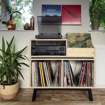 LP meubel kast, voor platenspeler, versterker & veel vinyl