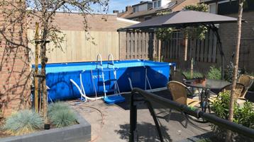 Intex zwembad met solar bol, ladder, zandwaterpomp etc