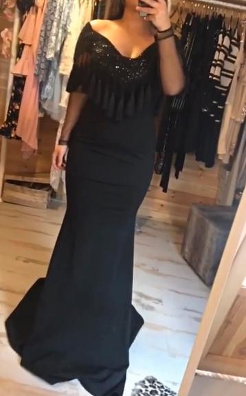 Gala jurk zwart maat s