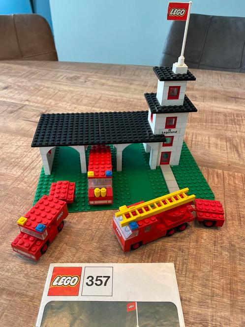 Lego set 357 Brandweerkazerne uit 1973 - COMPLEET, Kinderen en Baby's, Speelgoed | Duplo en Lego, Gebruikt, Lego, Complete set
