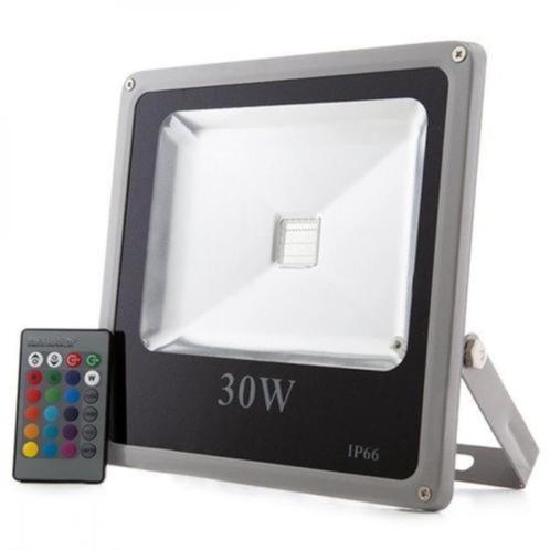 LED-Spot Schijnwerper 30W 2.700Lm IP65 Afstandsbediening RGB, Huis en Inrichting, Lampen | Spots, Nieuw, Led, Ophalen of Verzenden