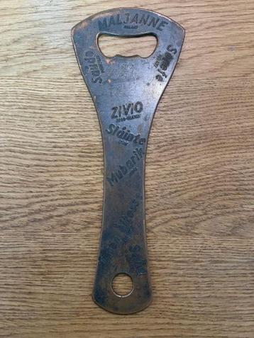 Grote messing vintage bierflesopener 25 cm