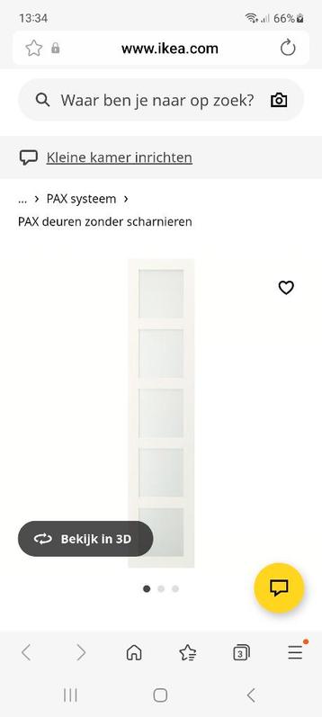 IKEA PAX BERGSBO kastdeur. frosted glas/wit 50x229 cm - afbeelding 3 IKEA PAX BERGSBO kastdeur. frosted glas/wit 50x229 cm - afbeelding 3