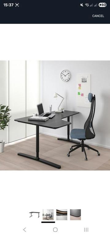 Ikea bekant hoek bureau- hoogte verstelbaar - afbeelding 1 Ikea bekant hoek bureau- hoogte verstelbaar - afbeelding 1