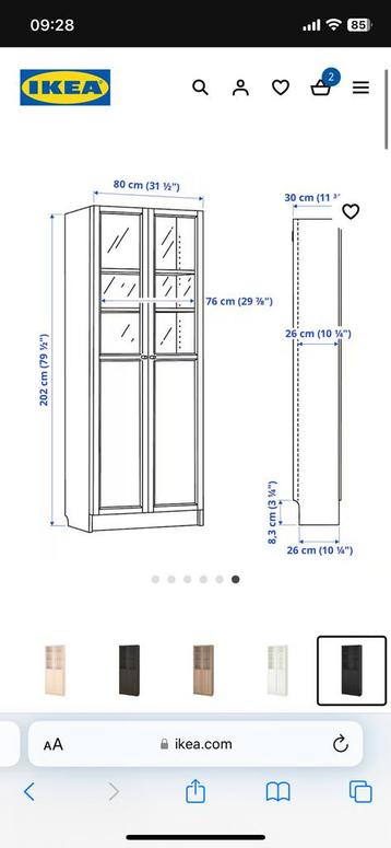 IKEA BILLY/OXBERG vitrinekast - afbeelding 3