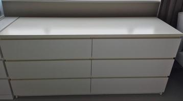 IKEA Malm, Witte commode met lades 160 cm - afbeelding 1 IKEA Malm, Witte commode met lades 160 cm - afbeelding 1