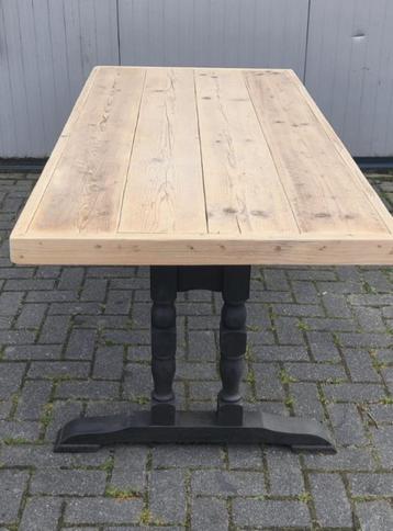 Tuintafel eettafel zwarte kloosterpoten kloostertafel 180cm