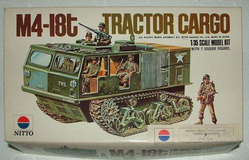 NITTO M4-I8t Tractor Cargo. Plastic model kit. Scale 1/35., Hobby en Vrije tijd, Modelbouw | Auto's en Voertuigen, Zo goed als nieuw