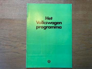 Kleurenfolder Het Volkswagen Programma  augustus 1977