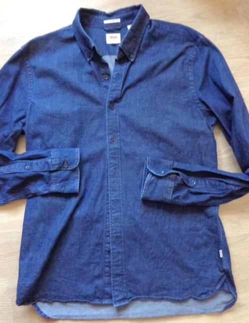 LEVIS stretch overhemd maat M, Kleding | Heren, Overhemden, Gedragen, Halswijdte 39/40 (M), Blauw, Verzenden