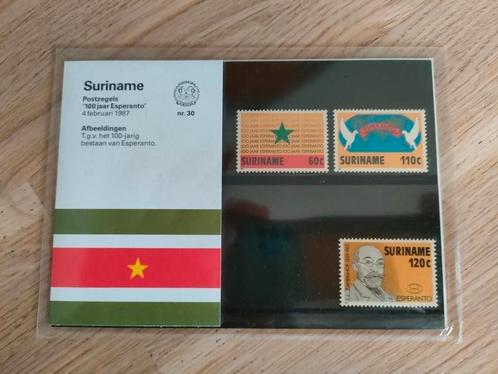 Postzegelmapje Suriname nr 30, Postzegels en Munten, Postzegels | Suriname, Postfris, Ophalen of Verzenden