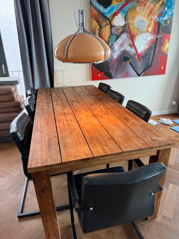 Eettafel full wood and 7 chairs 