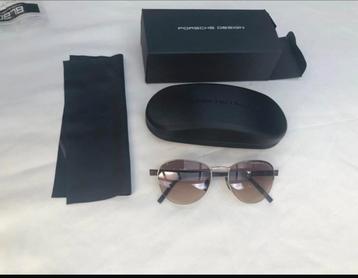 Nieuw Porsche design zonnebril unisex goud metaal bruin glas