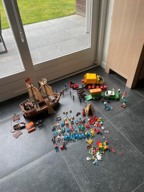 Playmobil piratenschip, vuilniswagen,paardentrailer, Kinderen en Baby's, Speelgoed | Bouwstenen, Gebruikt, Overige merken, Ophalen of Verzenden