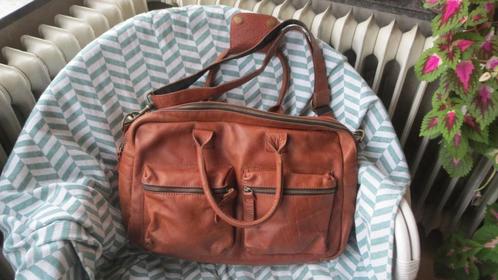 Cowboysbag, leren tas, model The Bag, tobacco, schooltas, Sieraden, Tassen en Uiterlijk, Tassen | Schooltassen, Zo goed als nieuw