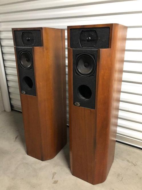 Elipson 1303 speaker set kersenhout, Audio, Tv en Foto, Luidsprekers, Gebruikt, Front, Rear of Stereo speakers, 120 watt of meer