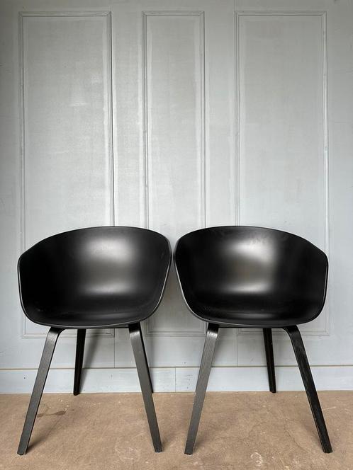 10 zwarte HAY About A Chair AAC22 design stoelen, Huis en Inrichting, Stoelen, Zo goed als nieuw, Vijf, Zes of meer stoelen, Hout