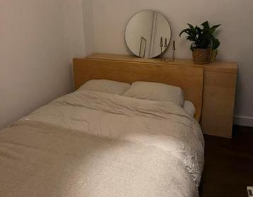 Ikea malm bed (evt met matras en achter kast) - afbeelding 1 Ikea malm bed (evt met matras en achter kast) - afbeelding 1