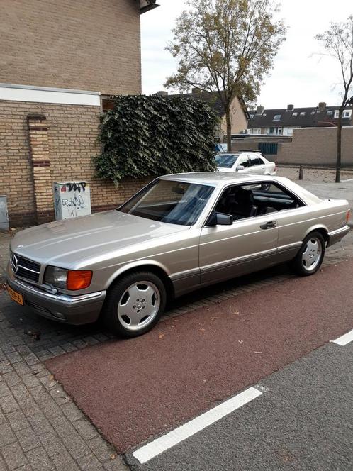Mercedes 500 SEC 1986 Beige, Auto's, Mercedes-Benz, Particulier, S-Klasse, ABS, Airbags, Airconditioning, Centrale vergrendeling