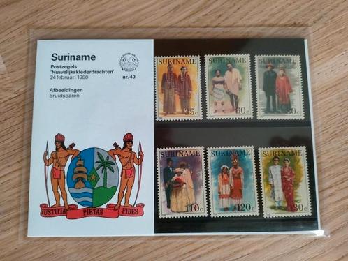 Postzegelmapje Suriname nr 40, Postzegels en Munten, Postzegels | Suriname, Postfris, Ophalen of Verzenden