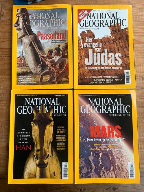 Grote stapel National Geographic, Boeken, Tijdschriften en Kranten, Gelezen, Wetenschap en Natuur, Ophalen of Verzenden