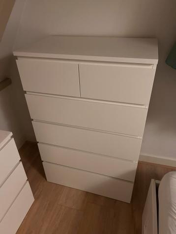 MALM Ladekast met 6 lades - Wit - 80x123 cm - afbeelding 1 MALM Ladekast met 6 lades - Wit - 80x123 cm - afbeelding 1