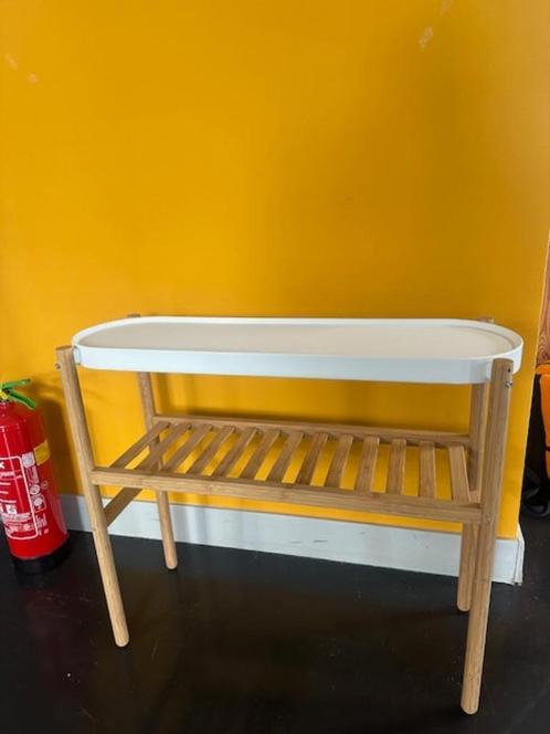 Ikea SATSUMAS Plantenstandaard / sidetable 84x29xH70 cm, 2st, Huis en Inrichting, Tafels | Sidetables, Gebruikt, 25 tot 50 cm