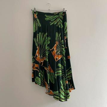 Dunne zomerse wikkelrok jungleprint maat xs