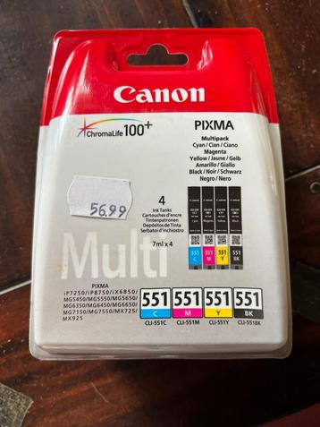 Inkt voor Canon Pixma 551 nieuw