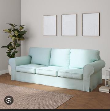 Hoes lichtblauw IKEA Ektorp 3-zitsbank - afbeelding 2 Hoes lichtblauw IKEA Ektorp 3-zitsbank - afbeelding 2