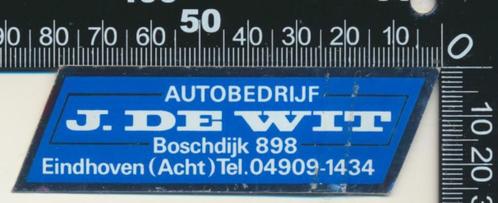 Sticker: Autobedrijf De Wit - Eindhoven, Verzamelen, Stickers, Zo goed als nieuw, Auto of Motor, Ophalen of Verzenden