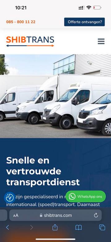 Heeft u transport nodig? Koerier, Spoed op maat 24/7