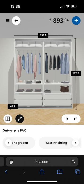 Ikea Pax kast met schuifdeuren - afbeelding 6 Ikea Pax kast met schuifdeuren - afbeelding 6
