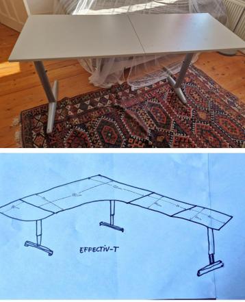 Ruim hoekbureau Ikea Effectiv groot buro hoekburo - afbeelding 1 Ruim hoekbureau Ikea Effectiv groot buro hoekburo - afbeelding 1