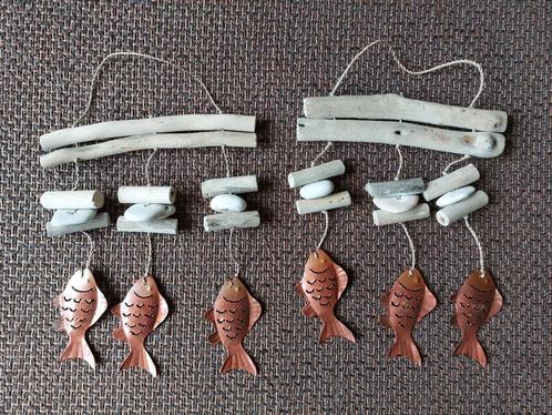 Decoratieve hangers met koperen vissen, Tuin en Terras, Tuinwanddecoratie, Zo goed als nieuw, Ophalen of Verzenden