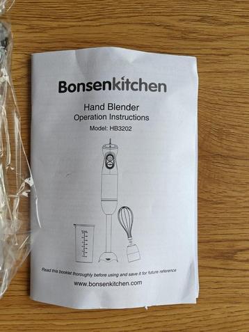 Bonsenkitchen hand blender model HB3202 en garden  