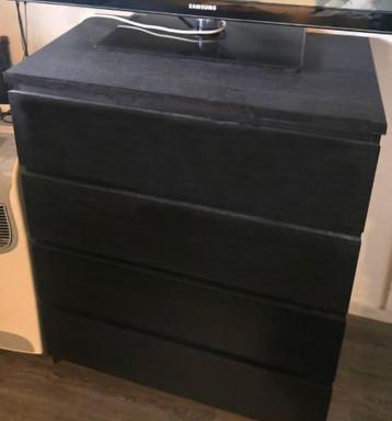 Ikea Malm ladekast - donkerbruin - 4 lades - afbeelding 1 Ikea Malm ladekast - donkerbruin - 4 lades - afbeelding 1