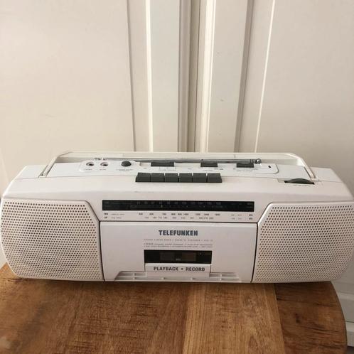 Telefunken boombox, pcr 10 radio cassette recorder, vintage, Audio, Tv en Foto, Radio's, Zo goed als nieuw, Ophalen of Verzenden