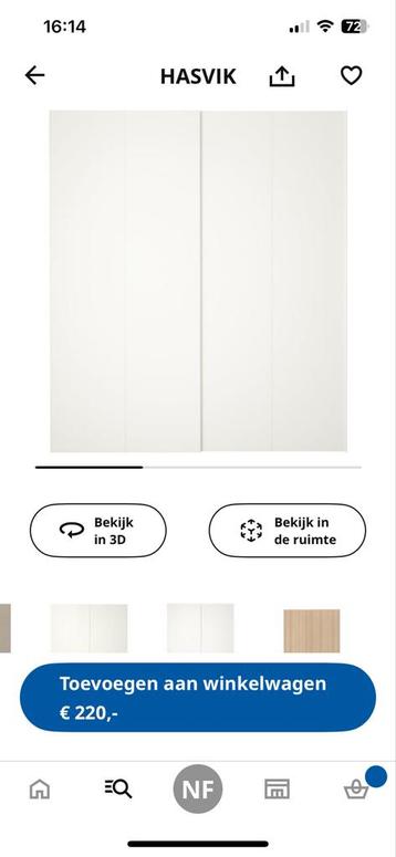 Ikea pax schuifdeuren wit 236x200 hasvik - afbeelding 3 Ikea pax schuifdeuren wit 236x200 hasvik - afbeelding 3