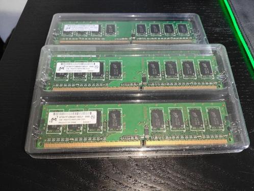 4x Micron 1GB PC2-6400 800MHz DDR2 RAM Desktop Memory, Computers en Software, RAM geheugen, Gebruikt, Desktop, 1 GB of minder