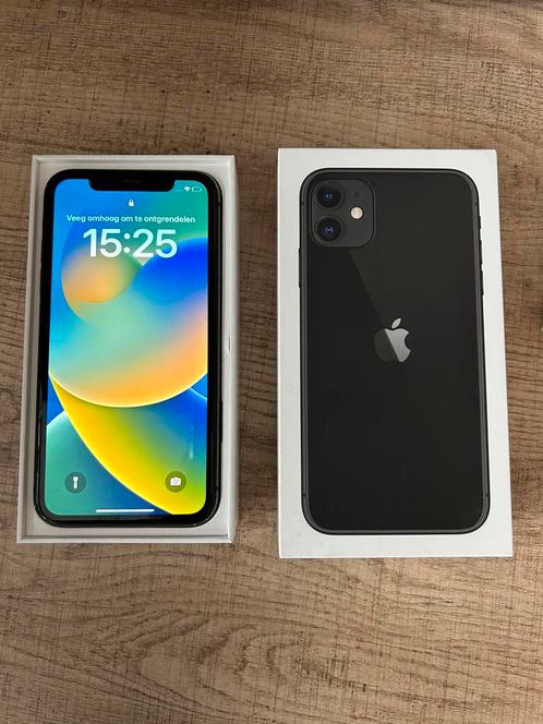 Iphone 11 64GB Zwart, Telecommunicatie, Mobiele telefoons | Apple iPhone, Gebruikt, 64 GB, Zonder abonnement, iPhone 11, Zwart