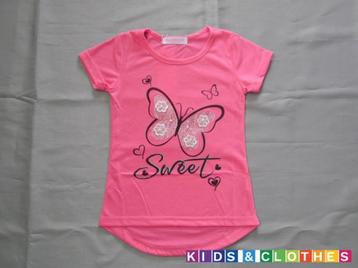 T Shirt Vlinder Sweet Roze 92