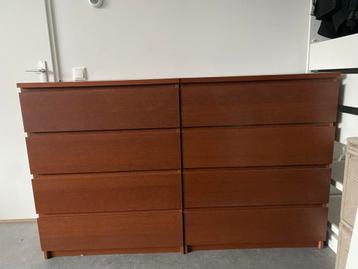 2 IKEA Ladenkasten Middenbruin - Malm Serie - afbeelding 1 2 IKEA Ladenkasten Middenbruin - Malm Serie - afbeelding 1