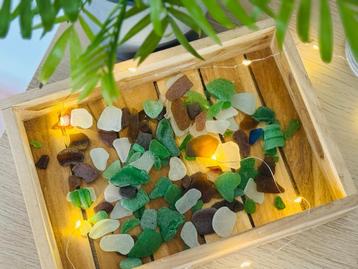 Natuurlijk zee glas uit Italie Beachglass, Strandglas Kralen