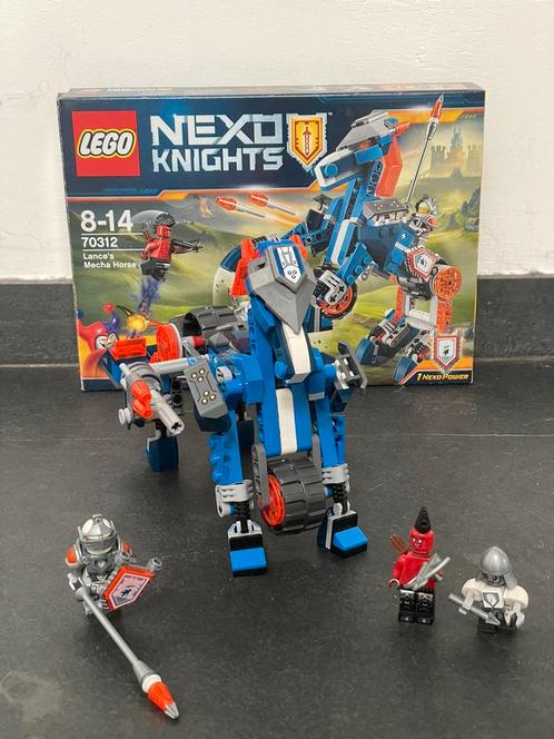Lego 70312 Nexo Knights Lance’s Mecha Horse compleet., Kinderen en Baby's, Speelgoed | Duplo en Lego, Zo goed als nieuw, Ophalen of Verzenden