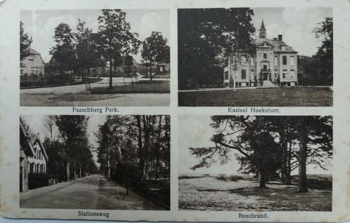 Briefkaart : o.a. Kasteel Hoekelum ,stationsweg in Bennekom., Verzamelen, Ansichtkaarten | Nederland, Gelopen, Gelderland, 1920 tot 1940