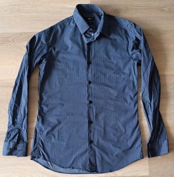 Hugo Boss slim fit overhemd blauw - Maat 38 / S